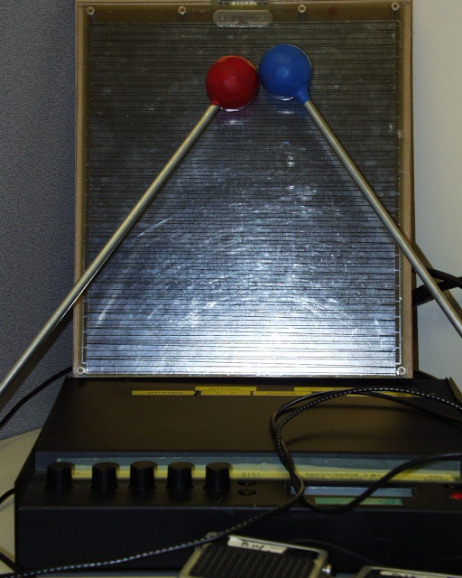 Radio Baton against wall 2